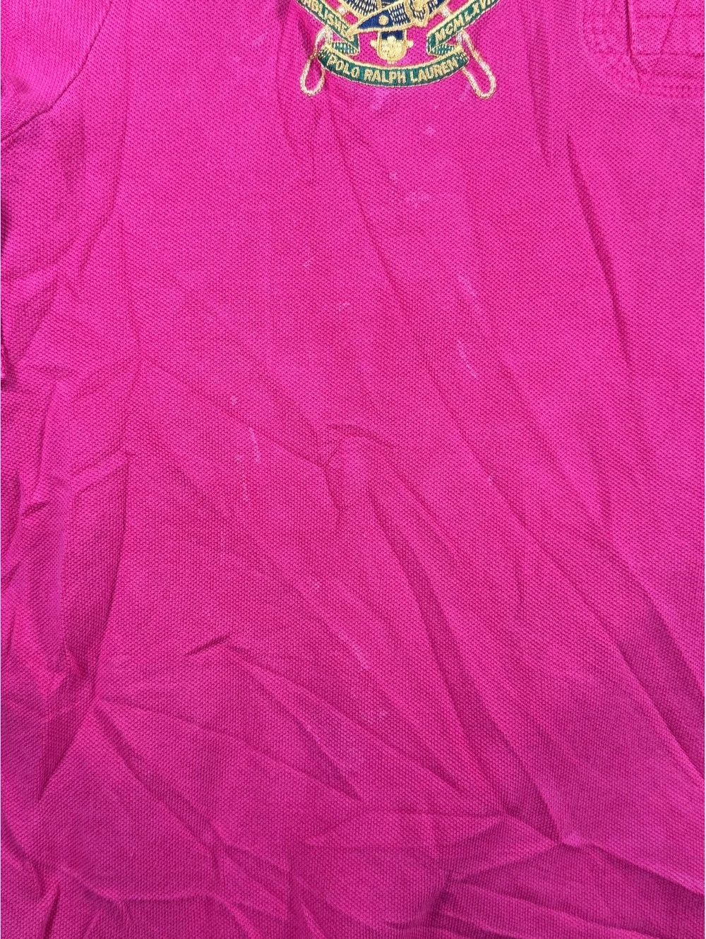 Polo Ralph Lauren Pink Cotton Short Sleeve Polo Shirt with Embroidered Logos